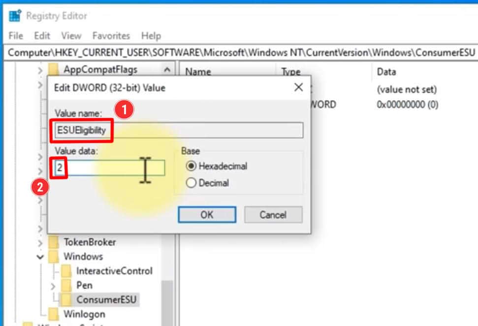 Windows 10 ESU Enroll Now missing   