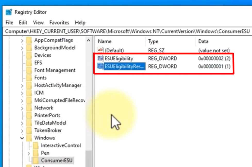 Windows 10 ESU Enroll Now missing   