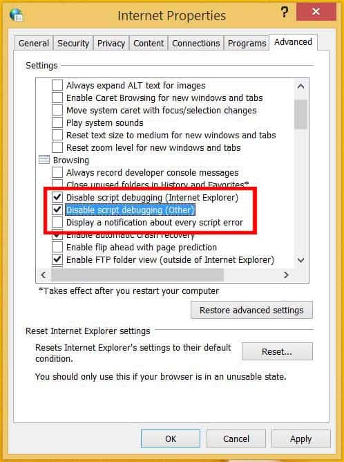 fix script error windows