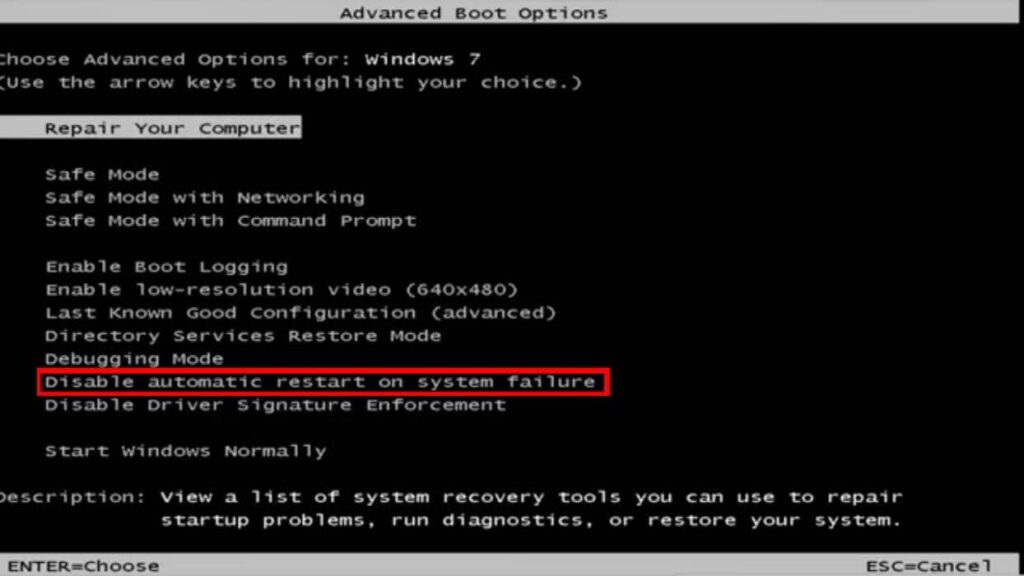 Startup Repair cannot repair this computer Windows 7