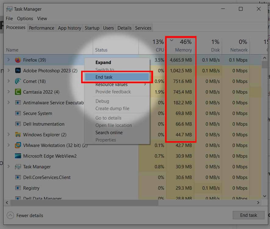 clear RAM cache Windows